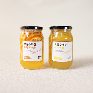 [총각네 only]고농축 과일 수제청 2입 세트/오렌지 레몬, 레몬 생강 500ml